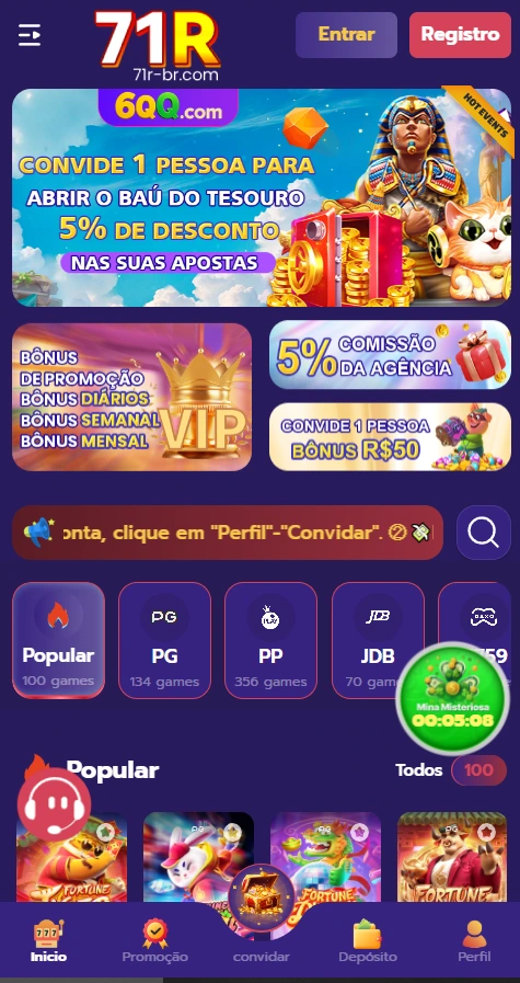 71r baixe o aplicativo para android e ios
